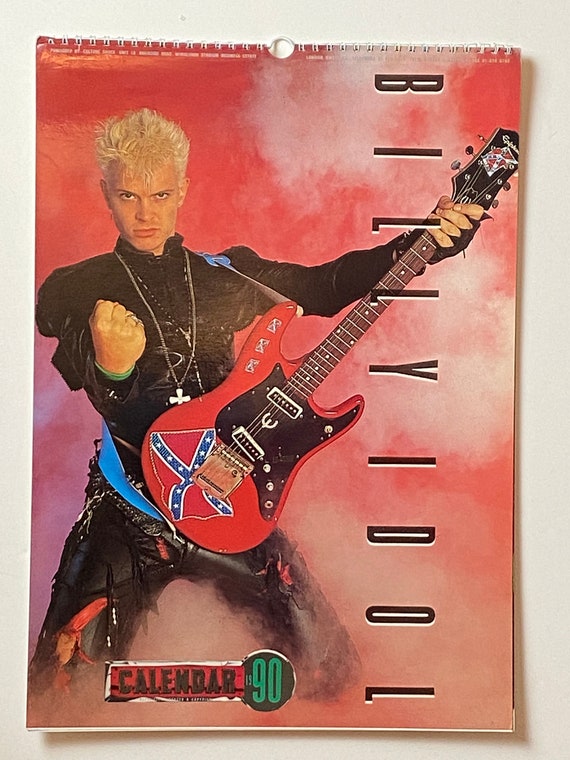 Billy Idol 1990 Vintage Calendar - Etsy