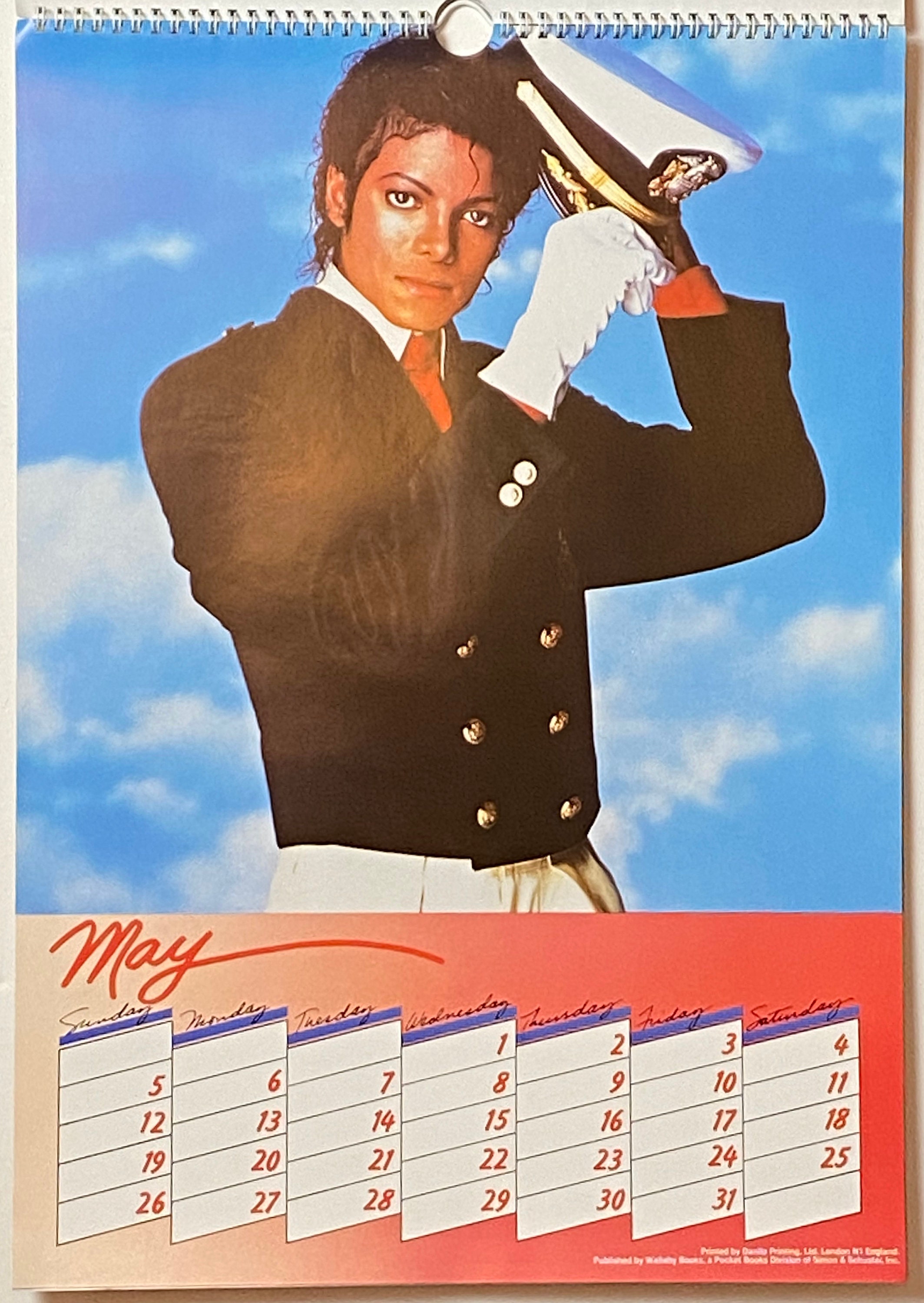 1983 当時物 マイケルジャクソン SUZUKI LOVE 卓上カレンダー冊子