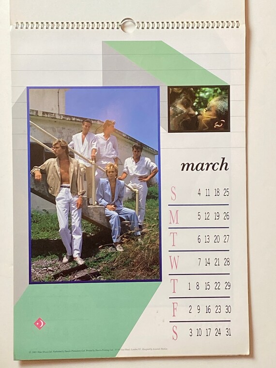 Duran Duran 1984 Vintage Calendar - Etsy