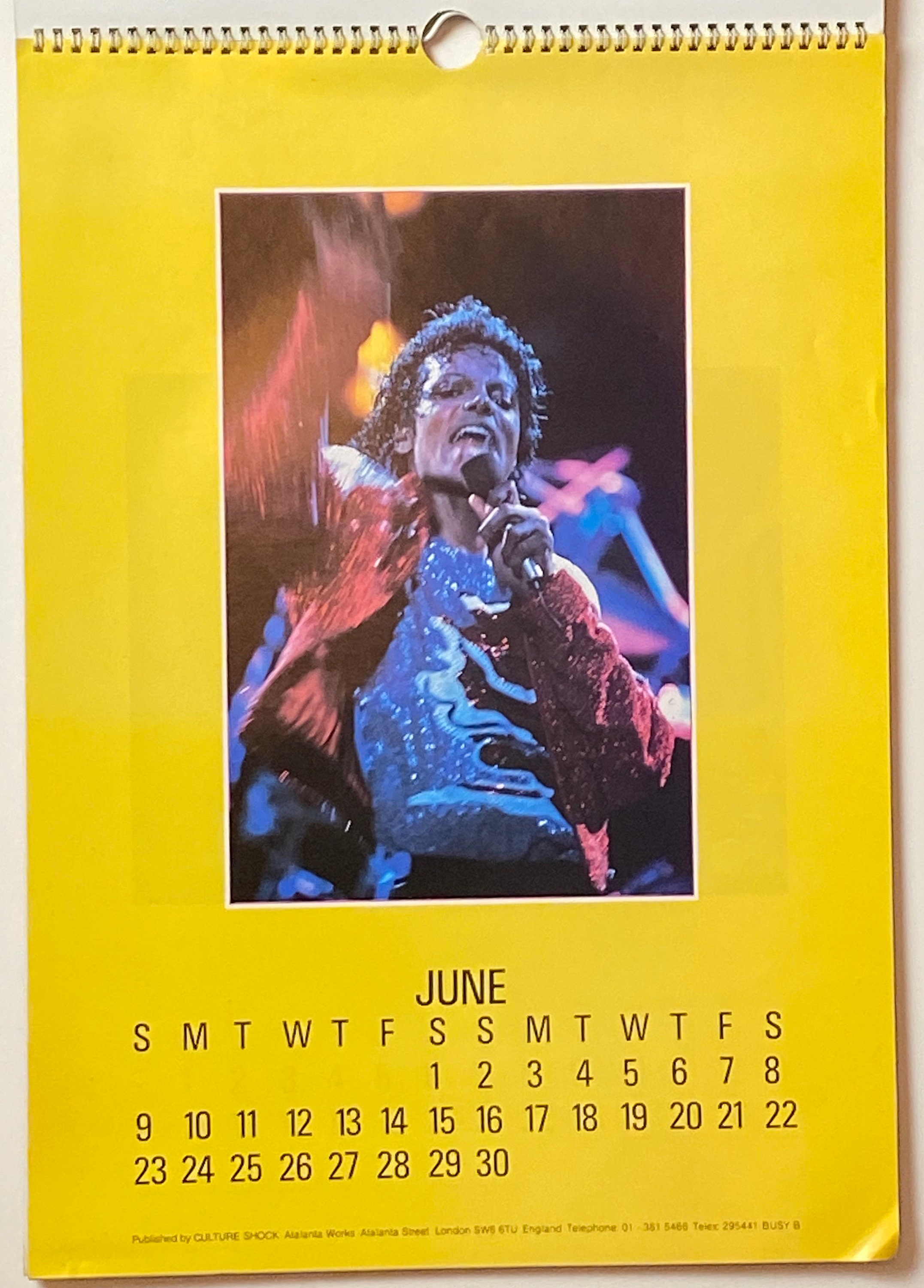 芸能人愛用のおすすめ最新情報 Michael Jackson 1985 Vintage Calendar - Etsy ミュージシャン