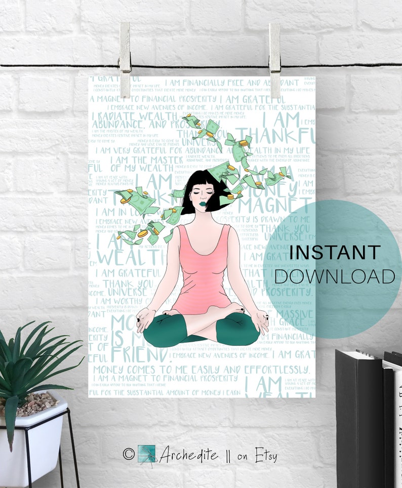 Meditation WEALTH Manifestation Law Of Attraction Art