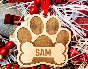 Pet Ornament| Custom Order| Add A Name| Christmas Ornament|