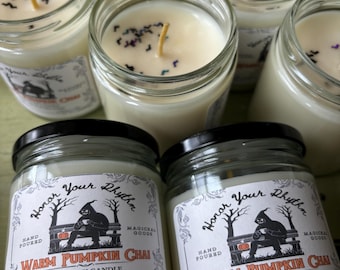 Warm Pumpkin Chai, Spooky Season, Fall Candle, Non-toxic