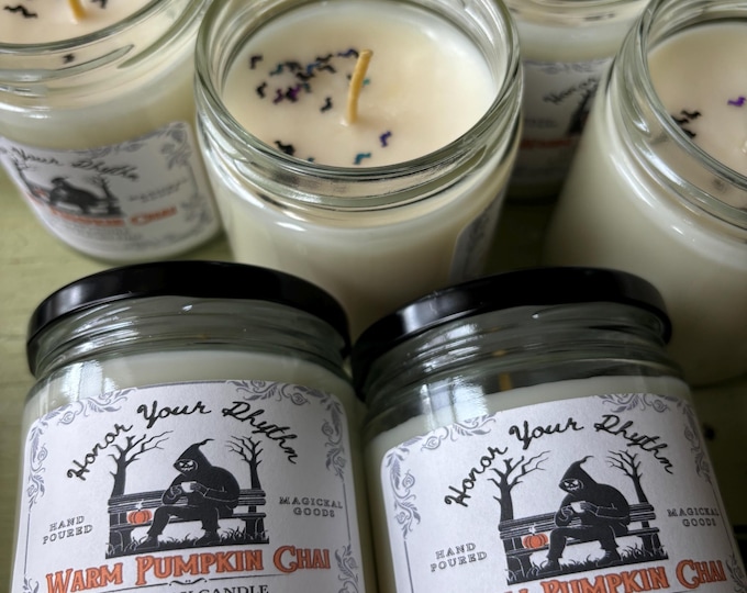 Warm Pumpkin Chai, Spooky Season, Fall Candle, Non-toxic