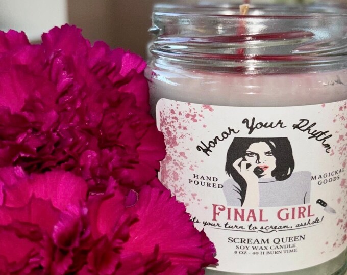 Final Girl Candle, Female Fatale, Slasher, Horror Candle, Spooky Season, Gothic