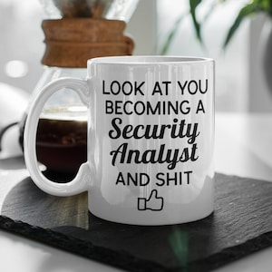 Funny Security Analyst Gift. 11oz Coffee Mug.