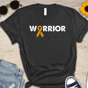 Childhood Cancer Warrior Shirt: Gold Ribbon Support Tee