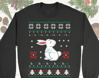 Rabbit Christmas Sweatshirt Hoodie 