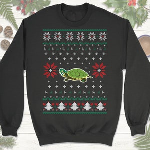 Red-Eared Slider Christmas Sweatshirt: Ugly Holiday Sweater