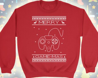 Gamer Christmas Sweatshirt: Game-Mas Ugly Sweater Style