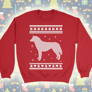 Siberian Husky Christmas T-Shirt, Sweatshirt, Hoodie. Siberian Husky Christmas Gift. Dog Christmas Sweater. Christmas Tank Top.