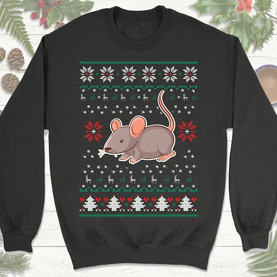 Rat Christmas Sweatshirt: Funny Ugly Holiday Sweater