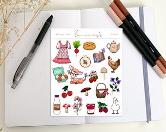 Cottagecore sticker sheet