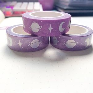 zilverfolie paarse washi tape