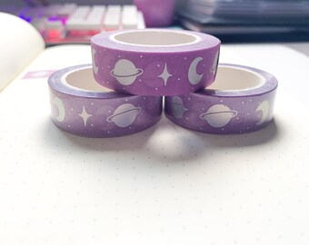 silver foil purple  washi tape