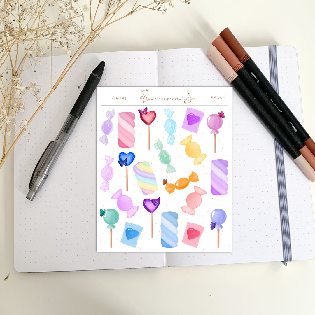 Candy Sticker Sheet - Etsy