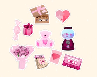 Adesivi per San Valentino: adesivi per planner fatti a mano
