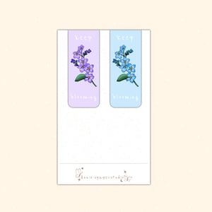 Keep blooming magnetic bookmark
