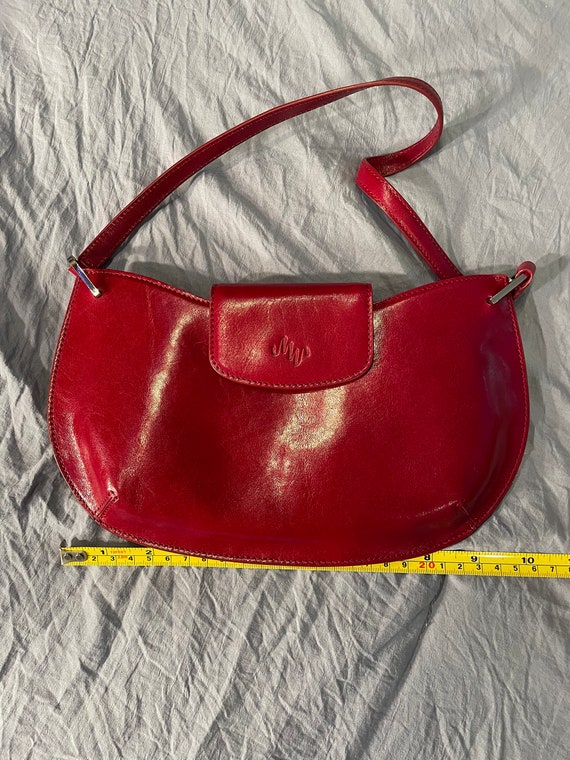 Red Leather Authentic Monsac Purse