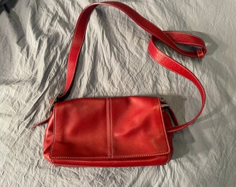 Bolso Coach de Piel Rojo