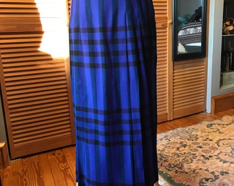 Vintage 80s Jones New York 100% Wool Pleated Skirt