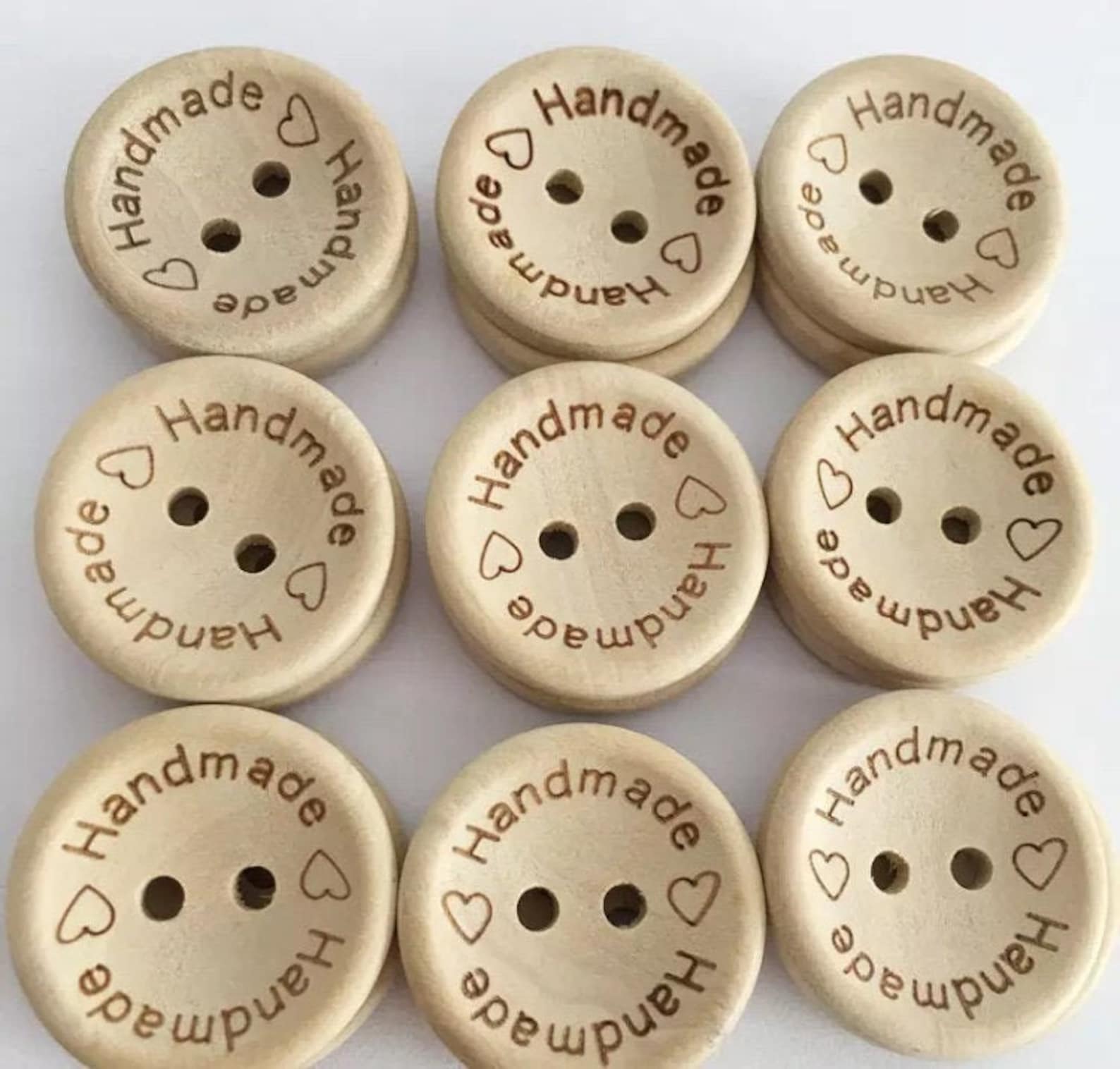 Handmade with love buttons Etsy