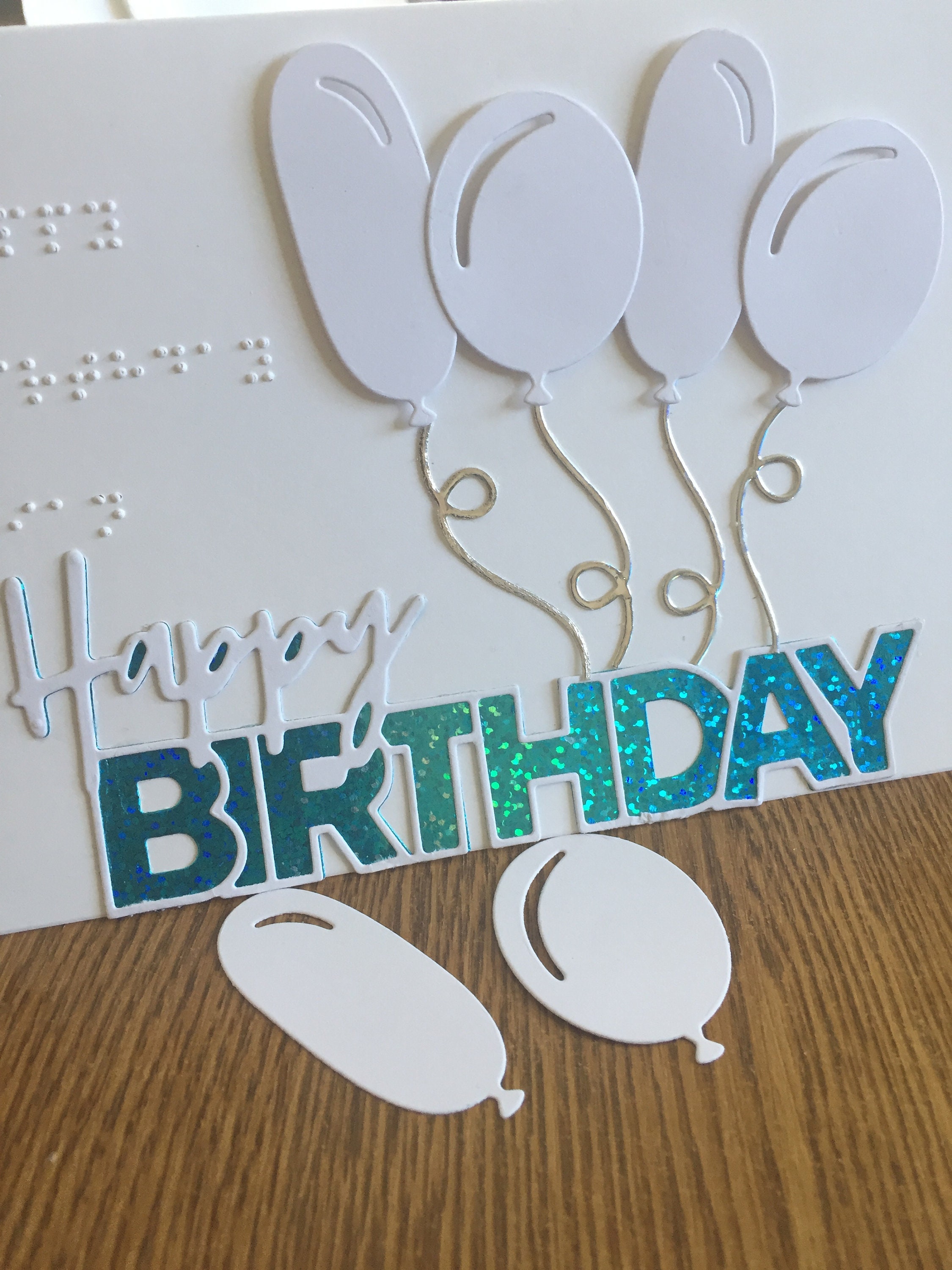 Braille Birthday Card Customizable Card Etsy UK