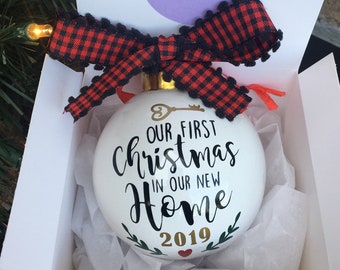 First Christmas in New Home Keepsake Ornament, Perfect Gift for Housewarming, New Homeowners, Personalized Gift, Personalized Ornament