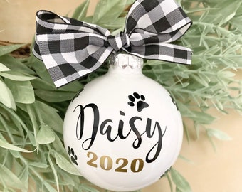 Personalized Pet Christmas Ornament: Paw Prints Keepsake