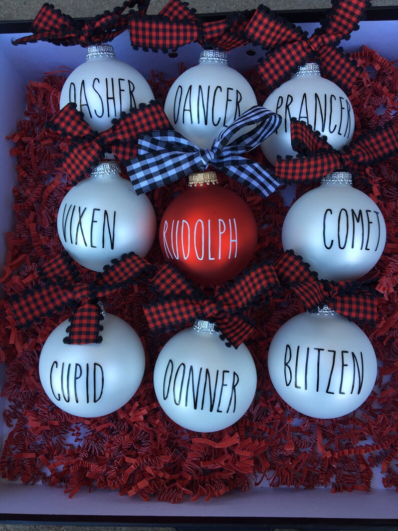 Reindeer Ornaments Rae Dunn Inspired Gift Set Christmas and Etsy