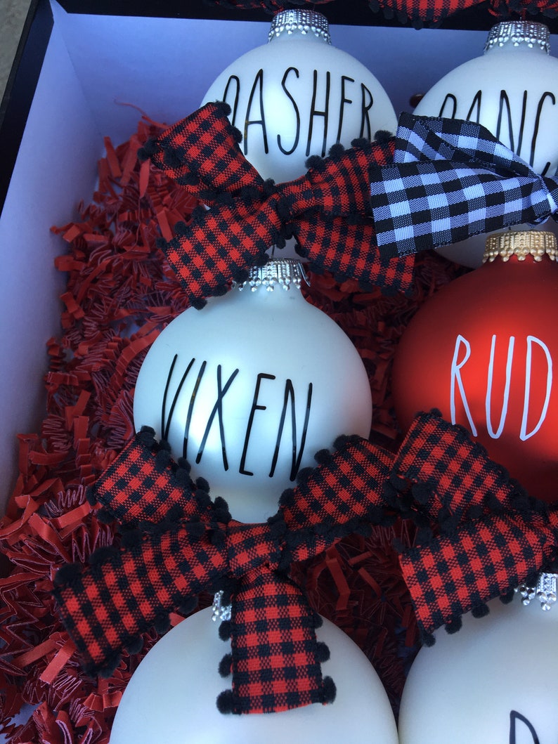 Reindeer Ornaments Rae Dunn Inspired Gift Set Christmas and Etsy