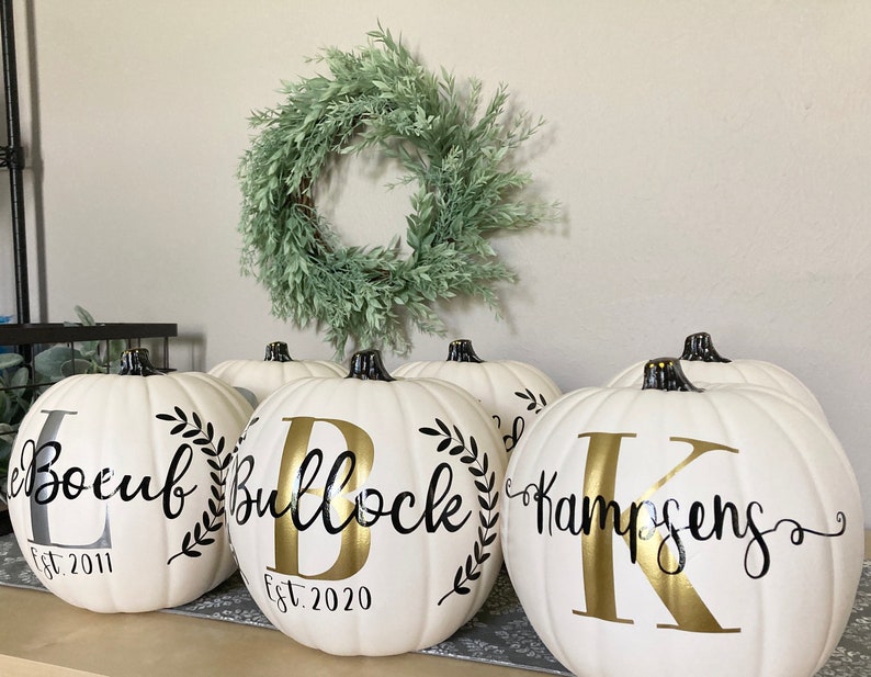 Monogram Decor Monogram Pumpkin for Fall Decor Personalized Etsy