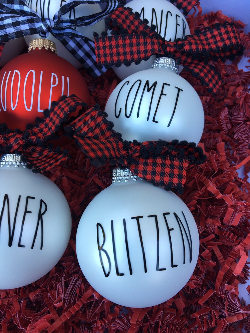 Reindeer Ornaments Rae Dunn Inspired Gift Set Christmas and Etsy