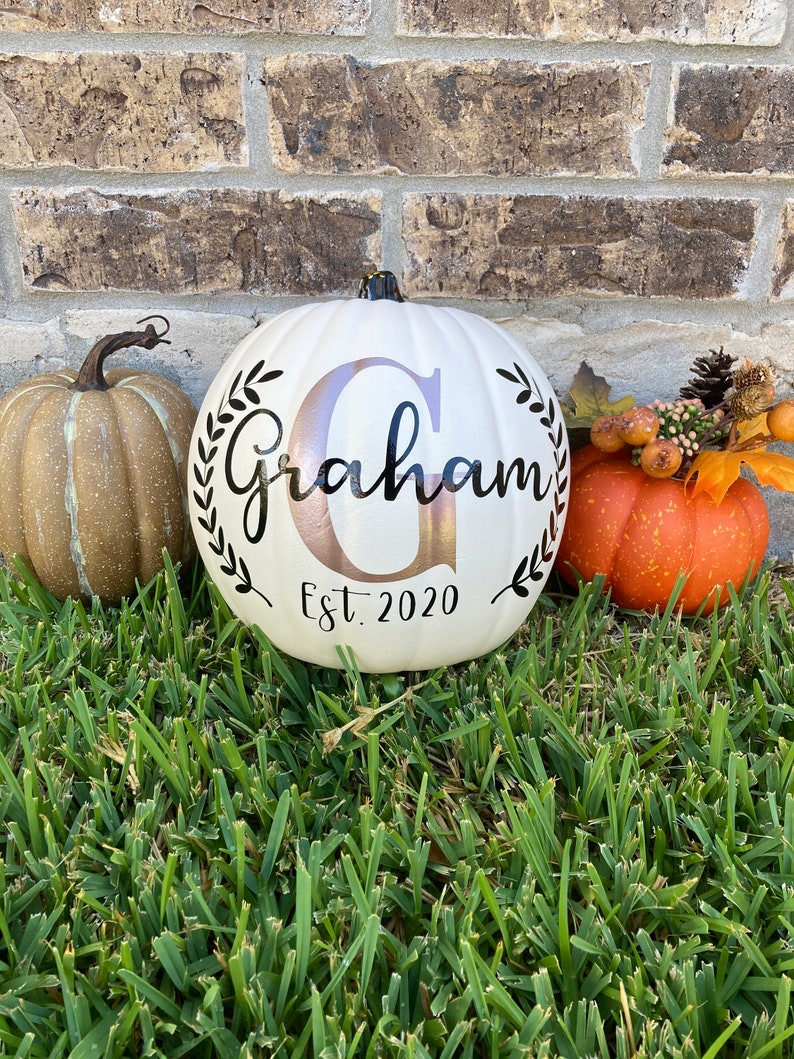 Monogram Decor Monogram Pumpkin for Fall Decor Personalized Etsy