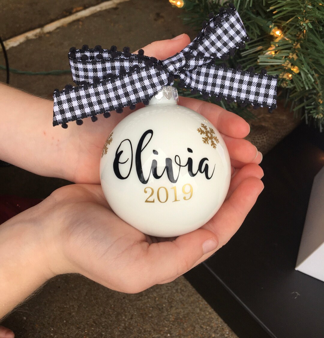 Personalized Name Ornament Gift, Custom Christmas Ornament, 2022