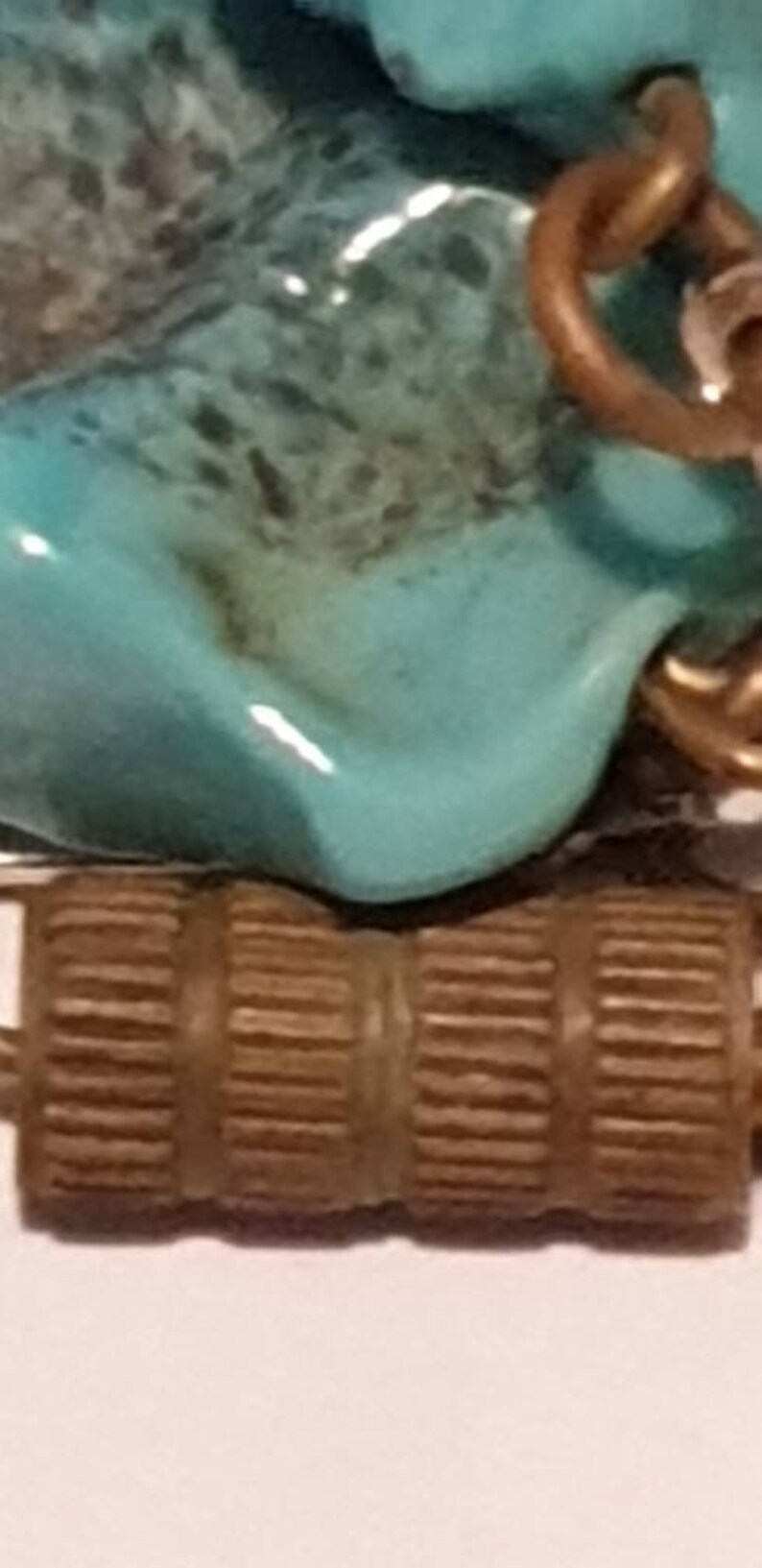 Vintage art deco rare exclusive design turquoise necklace.