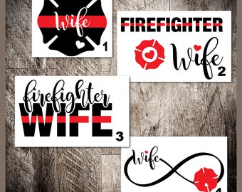 ALUMINUM Thin Red Line Decal Sticker Fire Fighter, Fireman, EMT
