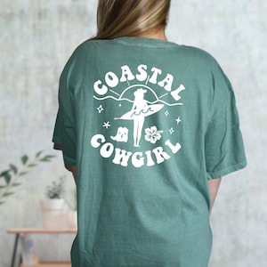 Coastal Cowgirl Shirt,Comfort Colors Oversized Tee,Cowgirl Aesthetic,Beachy Bachelorette,Surf&#39;s up,Long Live Cowgirls,Gift For Her,Nashville