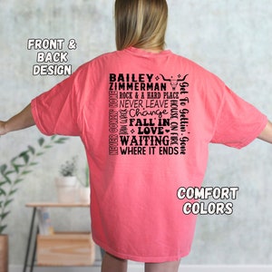Zimmerman Song Tshirt,Country Music Fan Concert,Cowgirl Western Shirt,Song Lyric Retro Tshirt,Bailey Rock And A Hard Place Tee,Gift For Her