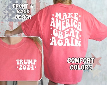 Trump 2024 Comfort Colors Shirt: Retro MAGA Tee, Make America Great Again