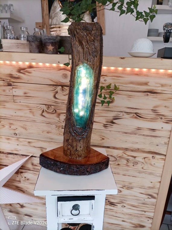zwaard vinger Grootste Handmade Epoxy Resin LED Lighting Lamp Table Lamp Table Lamp - Etsy