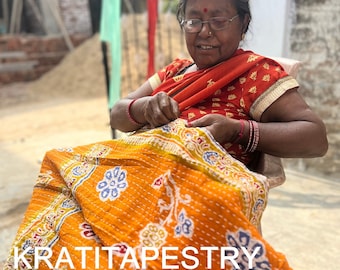 Großhandel Lot von indischen Vintage Baumwolle Kantha Quilts Handgemachte Sari Kantha Decke Sun Dance Schöne Boho Kantha Quilts Assorted