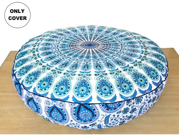 CUSHION COVER Indian Handmade Mandala Large Floor Pillow Case