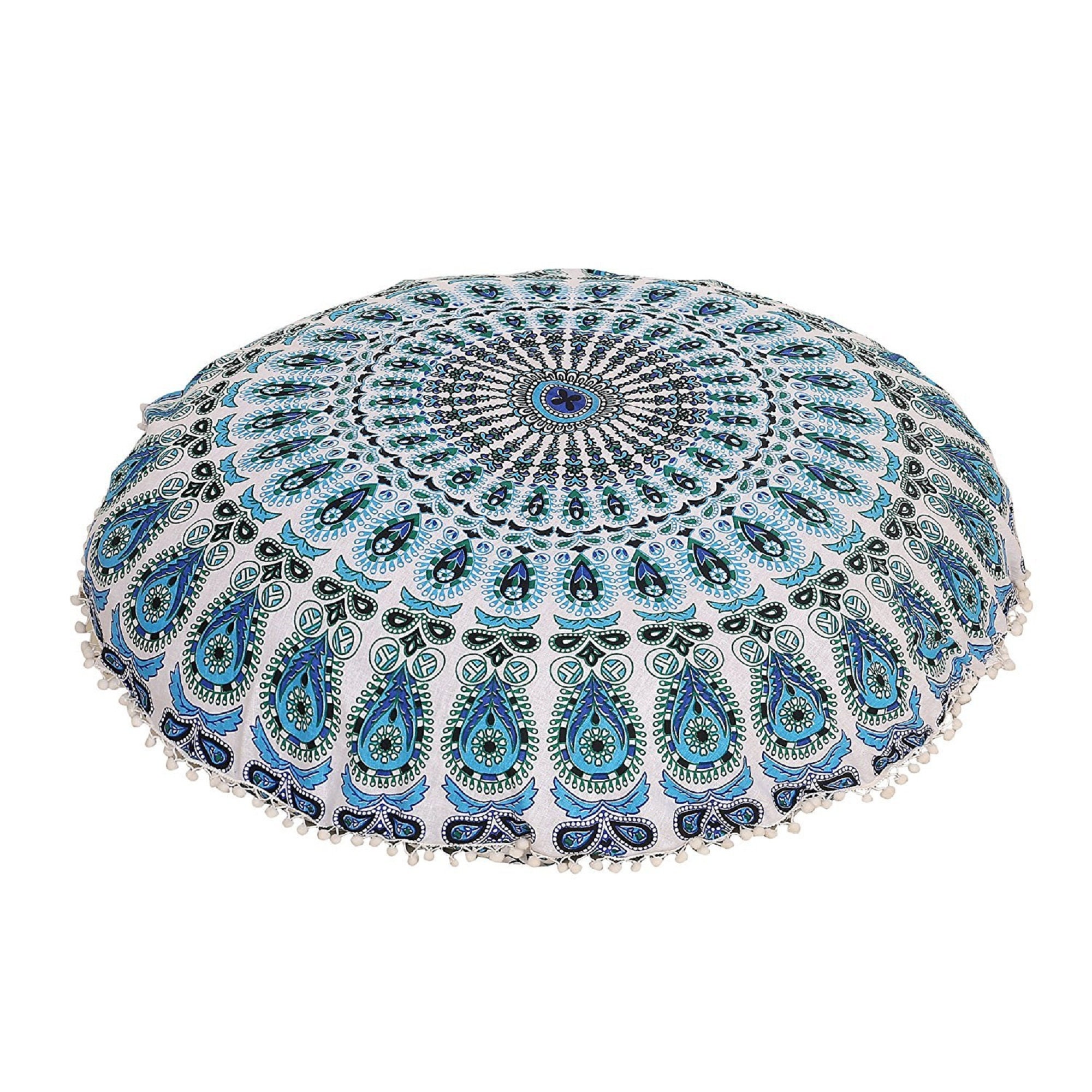 28 Round Cushion Cotton Cushion Cover Floor Pouf Etsy UK