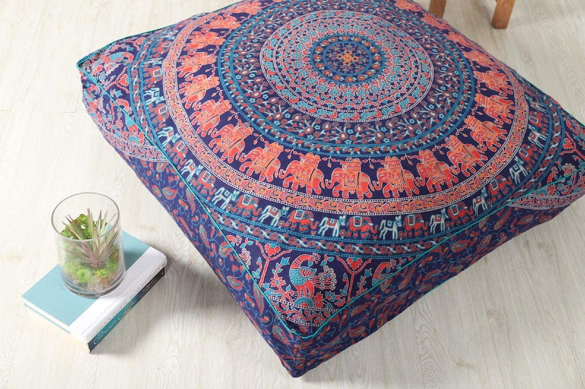 Bodenkissen Boho Deko Kissenhülle Indische Hippie Boden | Etsy