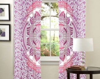 FIVE SET WHOLESALE LOT Indian Mandala Window Treatment Door Hanging Curtain Sets 