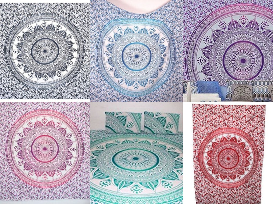 Tapestry Indian Mandala Hippies Tapestry Spiritual Tapestry Etsy