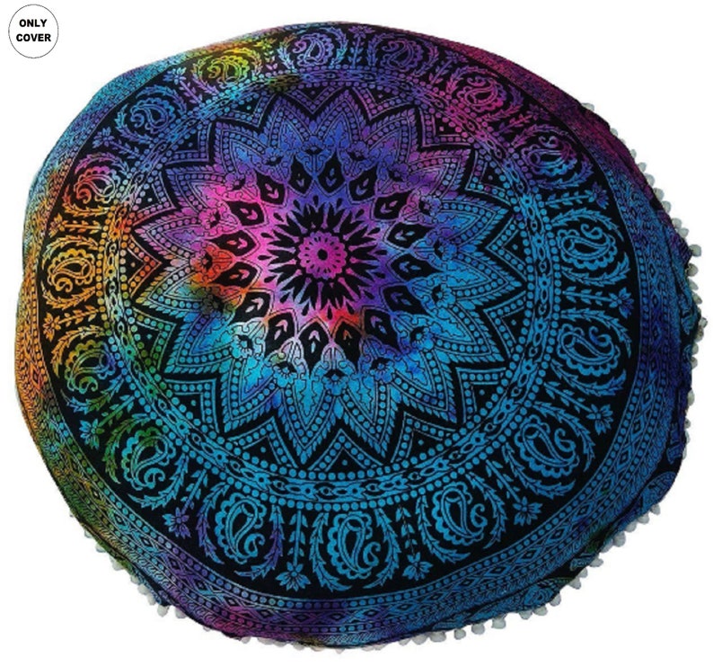 Floor Pillow Ottoman Pouf Handmade Dark Cushion Floor Pillow Etsy