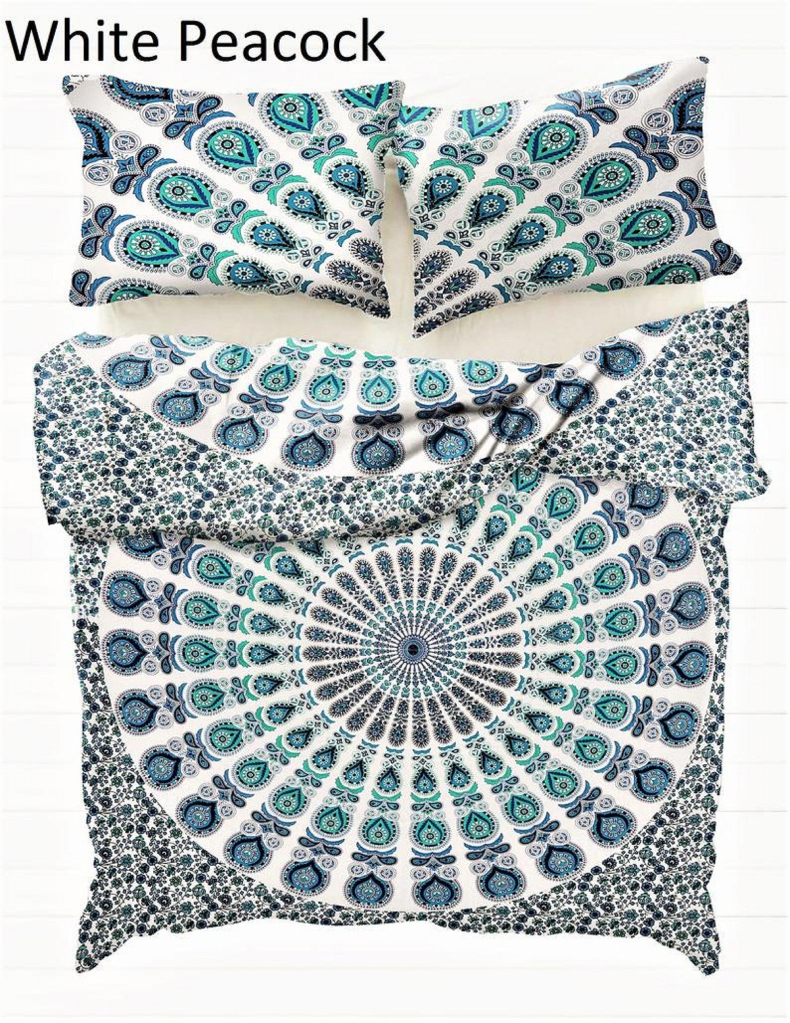 Indian Handmade Mandala Duvet Cover Set Cotton Bedding Set Etsy