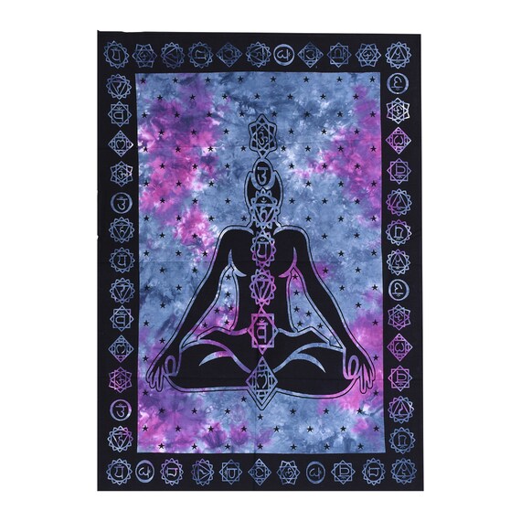 Tapestry meditation tapestry indian cotton wall hanging poster Etsy
